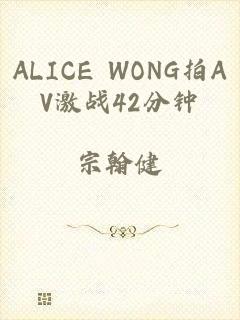 ALICE WONG拍AV激战42分钟